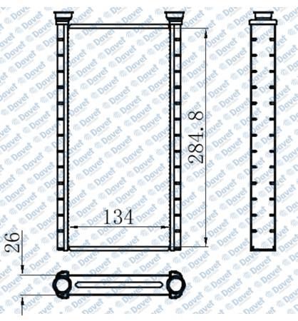 ORIS KAU012026 Kalorifer Radyatoru Brazing Audi A6 01- 134×284x26